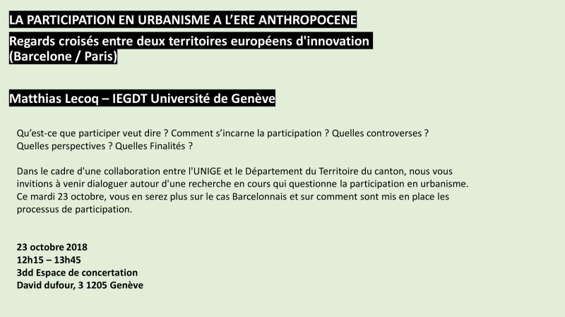 Participation en urbanisme