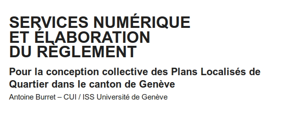 Service numérique et élaboration du réglement